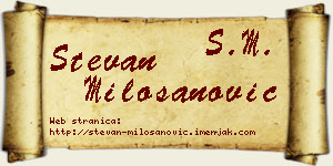 Stevan Milošanović vizit kartica